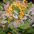 Spinach Salad with Mango Vinaigrette and Cashews