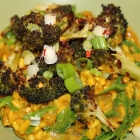 Curried Coconut Farro with Roasted Broccoli