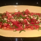Watermelon Salad with Lime Dressing and Peanuts