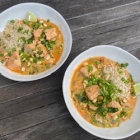 Red Coconut Curry with Salmon